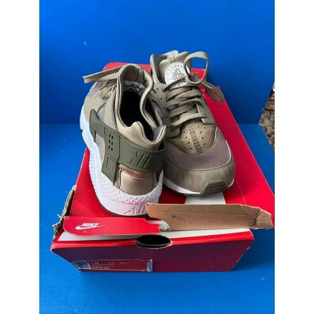 Nike Air Huarache Cargo Khaki Green Running Shoes Mens Size 13